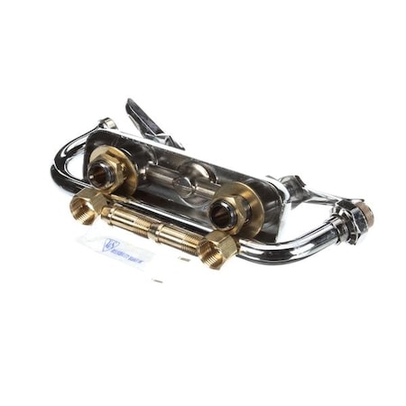 T&S Brass Workboard Faucet, Deck Mount, 4 Centers, 8 Swing B-1111